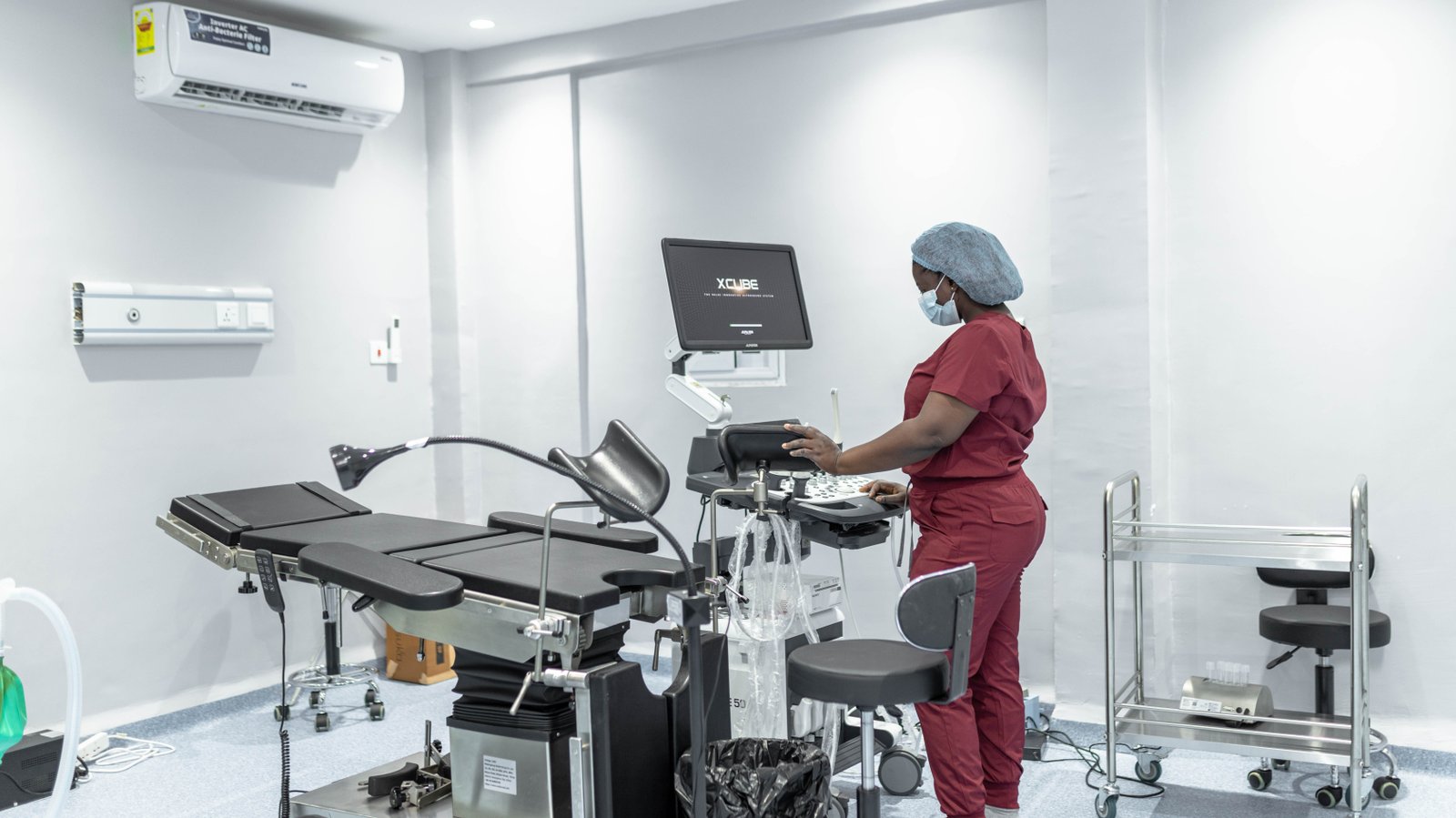 Hospital team caring for a patient